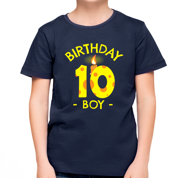 10th Birthday Candle 10th Birthday Boy Shirt 10 Year Old Boy 10th Birthday Shirts for Boys Birthday Gift