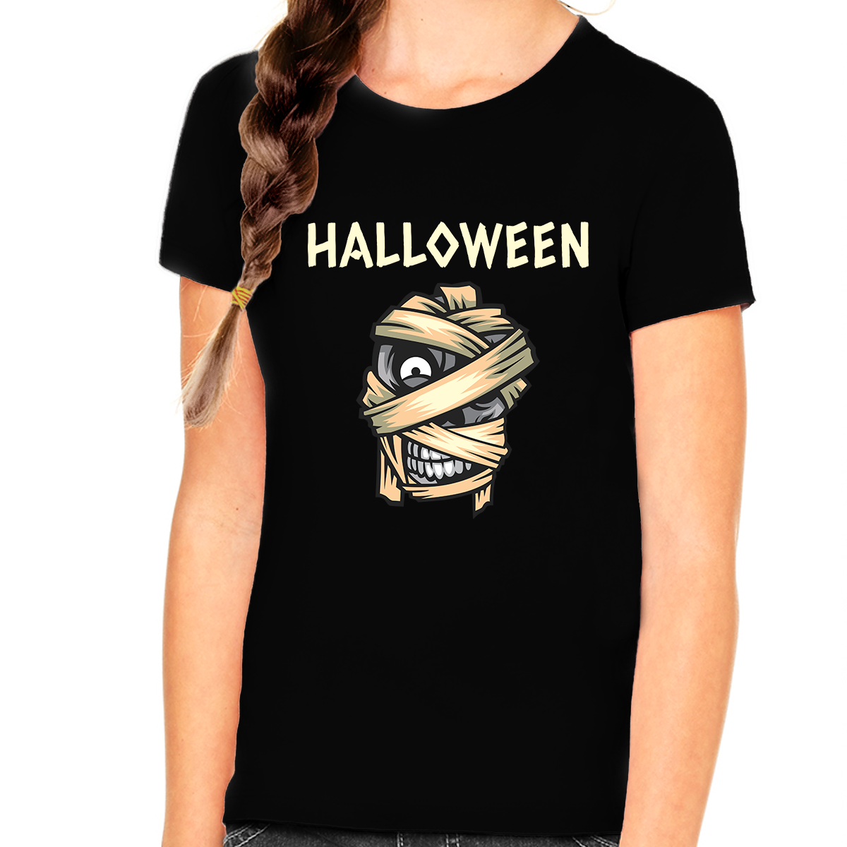 Mad Mummy Skull Halloween Shirts for Girls Skull Shirts Girls Halloween Shirt Cool Kids Halloween Shirt