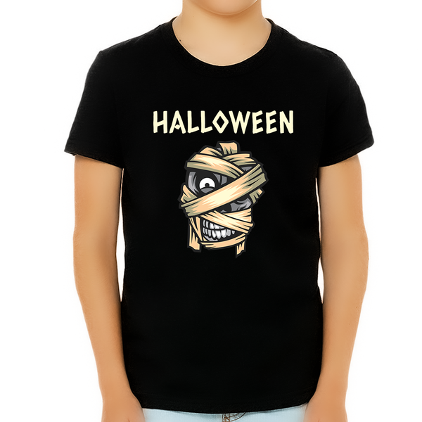 Mad Mummy Skull Halloween Shirts for Boys Skull Shirts Boys Halloween Shirt Cool Kids Halloween Shirt