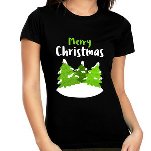 Cute Womens Christmas Pajamas Christmas Shirt Cute Christmas TShirts for Women Cute Christmas Tree Shirt