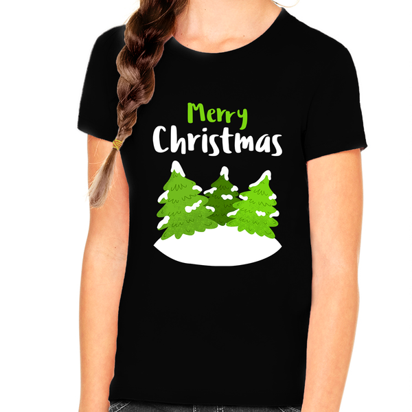 Cute Kids Christmas Shirts Christmas Shirt Cute Christmas TShirts for Girls Cute Christmas Tree Shirt