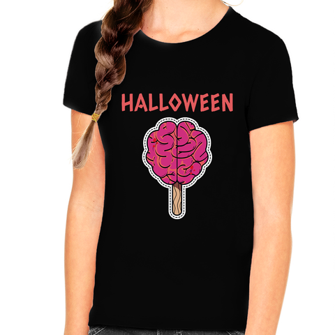 Halloween Brain Popsicle Girls Halloween Shirt Halloween Shirts for Girls Halloween Shirts for Kids