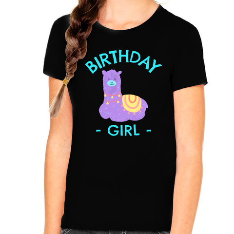 Birthday Shirt Girl Cute Birthday Girl Shirt Llama Birthday Shirt Birthday Girl Outfit
