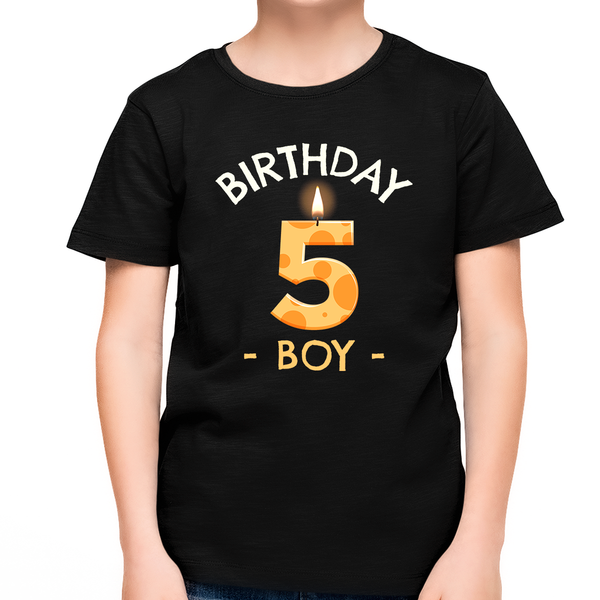 5th Birthday Candle 5th Birthday Boy Shirt 5 Year Old Boy 5th Birthday Shirts for Boys Birthday Gift