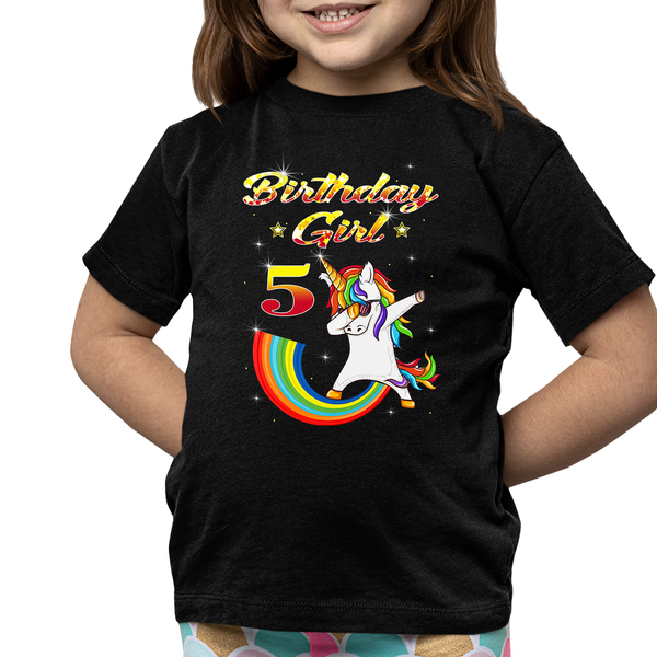 5th Birthday Girl Shirt 5th Birthday Shirt for Girls Unicorn Birthday Outfit Unicorn Birthday Shirt for Girls