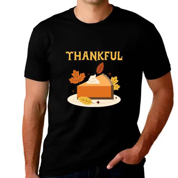 Mens Thanksgiving Shirt Turkey Shirt Thanksgiving Pie XL 2XL 3XL 4XL 5XL Plus Size Thankful Shirts for Men