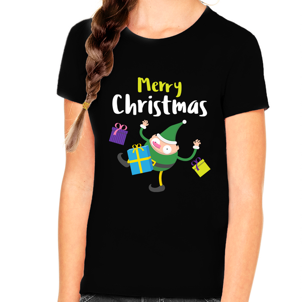 Funny Elf Christmas Tshirt Kids Christmas Shirt Funny Christmas TShirt for Girls Funny Christmas Shirts