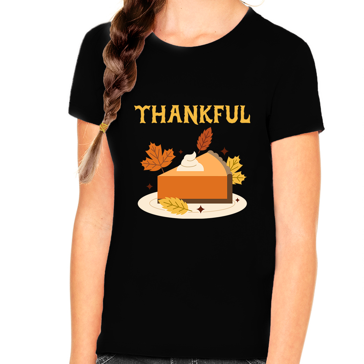Girls Thanksgiving Shirt Turkey Shirt Thankful Shirts for Kids Fall Shirts for Kids Thanksgiving Pie Shirt