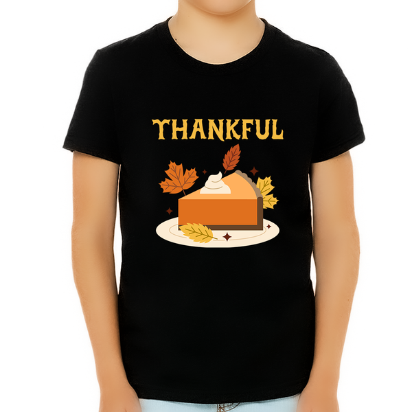 Boys Thanksgiving Shirt Turkey Shirt Thankful Shirts for Kids Fall Shirts for Kids Thanksgiving Pie Shirt
