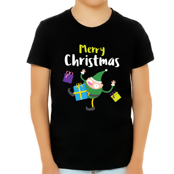 Funny Elf Christmas Tshirt Kids Christmas Shirt Funny Christmas TShirt for Boys Funny Christmas Shirt