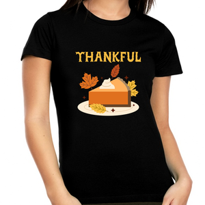 Womens Thanksgiving Shirt Turkey Shirt Thanksgiving Pie Fall Shirts Thanksgiving Shirts for Women Plus Size