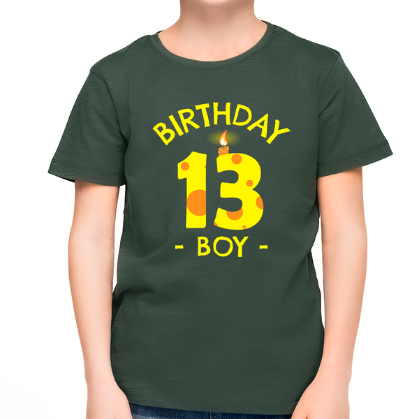 13th Birthday Candle 13th Birthday Boy Shirt 13 Year Old Boy 13th Birthday Shirts for Boys Birthday Gift