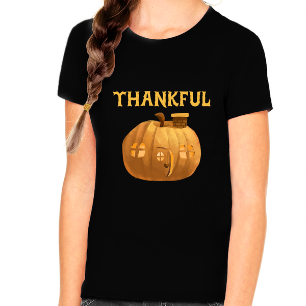 Thanksgiving Shirts for Girls Thanksgiving Outfit Thanksgiving Clothes for Girls Cute Kids Pumpkin Shirt