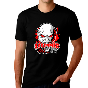 Screamer Funny Halloween Shirts for Men Vampire Shirts Halloween Clothes for Men Halloween Costumes for Men