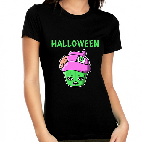 Mad Cupcake Womens Halloween Shirts Spooky Food Halloween Shirts for Women Halloween Gift for Her