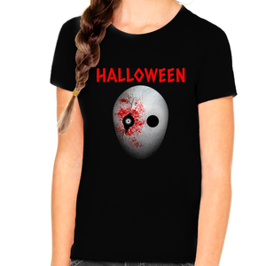 Halloween Mask Halloween Shirts for Kids Halloween Shirt Girls Halloween Tops Kids Halloween Shirt