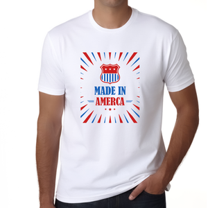 American Flag Shirt Men Fourth of July Shirts for Men Vintage Made in America 4th of July Shirts