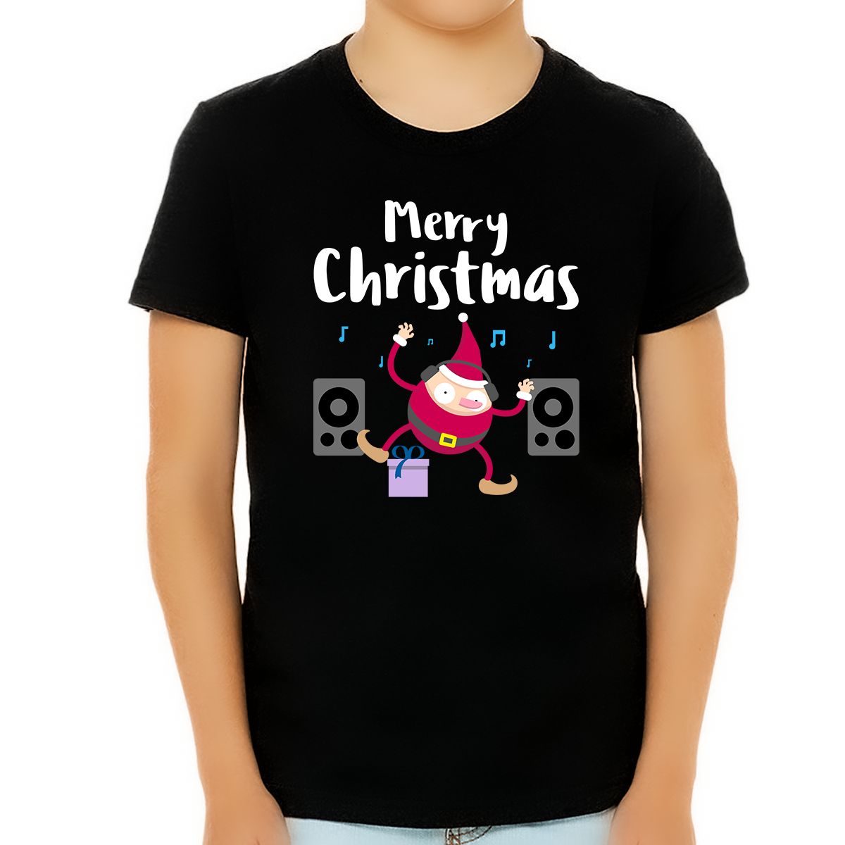 Funny DJ Elf Christmas T Shirt Christmas Clothes Kids Christmas Shirt for Boys Funny Christmas Shirt
