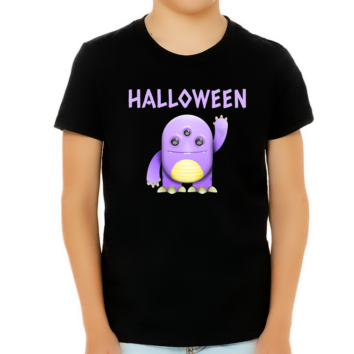 Cute Purple Monster Shirt Halloween Shirts for Boys Cute Boys Halloween Shirt Halloween Shirts for Kids