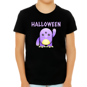 Cute Purple Monster Shirt Halloween Shirts for Boys Cute Boys Halloween Shirt Halloween Shirts for Kids