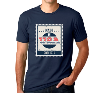 Mens 4th of July Shirts Patrioric Made in USA Vintage American Shirts July 4th Shirts for Men