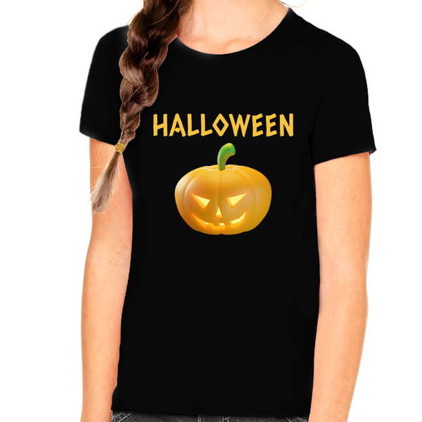 Pumpkin Halloween Shirts for Girls Cute Pumpkin Girls Halloween Shirt Halloween Shirts for Kids