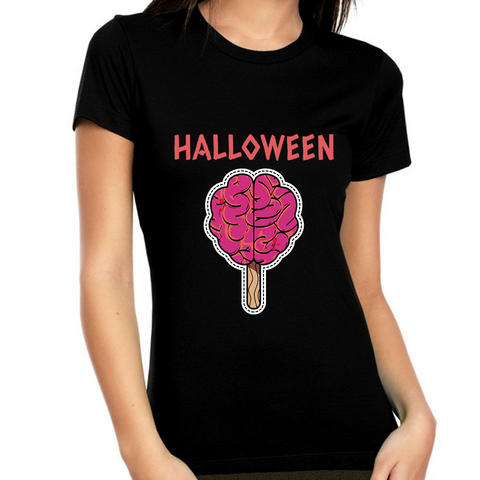 Halloween Brain Popsicle Womens Halloween Shirts Halloween Shirts for Women Halloween Gift for Her