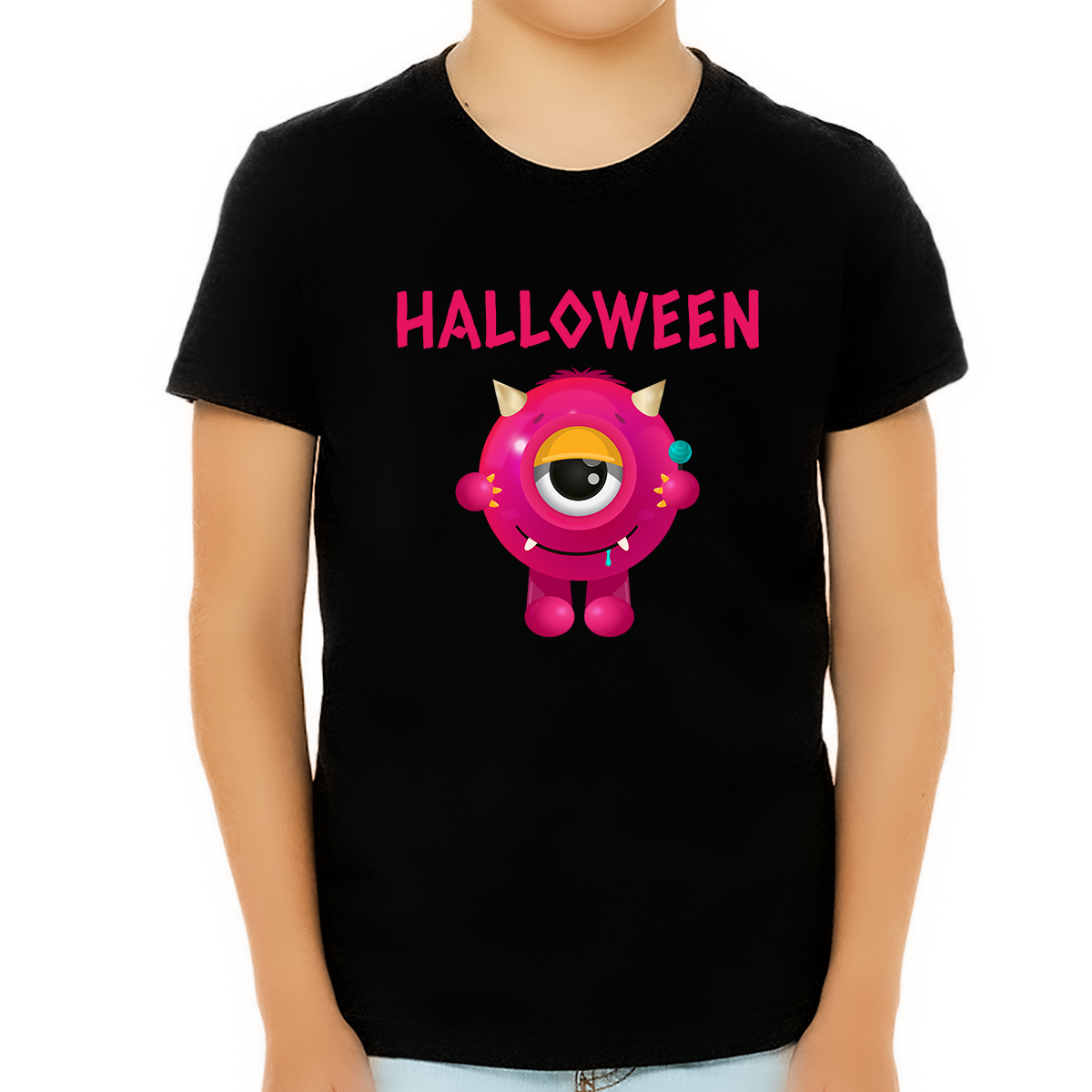 Cute One Eye Monster Shirt Boys Halloween Shirt Halloween Shirts for Boys Kids Halloween Shirt