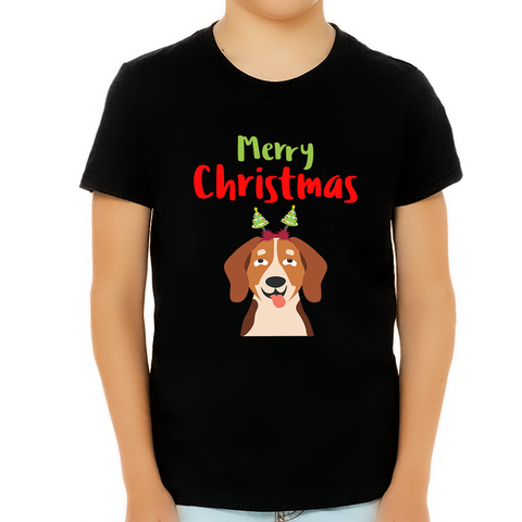 Funny Dog Christmas T Shirts for Boys Christmas Shirts for Boys Cute Christmas Dog Kids Christmas Shirt