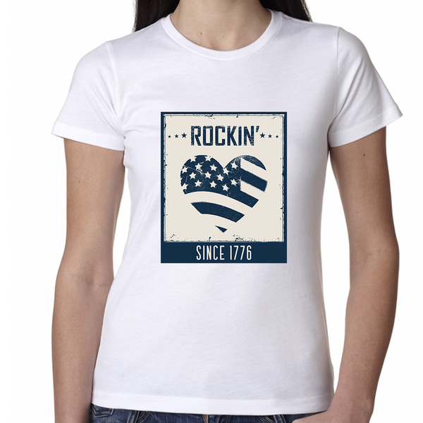 4th of July Shirts for Women Fourth of July Shirts for Women Vintage Rocking Since 1776 4th of July Shirt