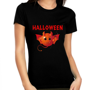 Little Devil Halloween Shirt Women Funny Womens Halloween Shirts Halloween Costumes Halloween Gift for Her