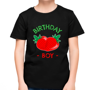 Birthday Shirt Boy Cute Birthday Boy Red Strawberry Birthday Shirt Birthday Boy Gift