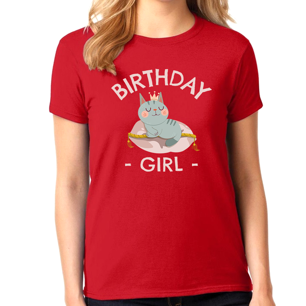 Birthday Girl Shirt Youth Toddler Birthday Shirt Kitten Birthday Shirt Birthday Girl Gift