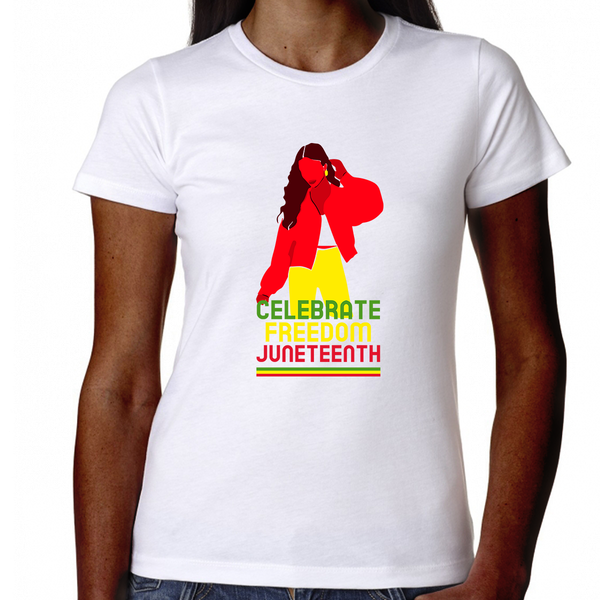 Juneteenth T-shirt for Women Freedom Day Womens Black Pride Melanin Tee