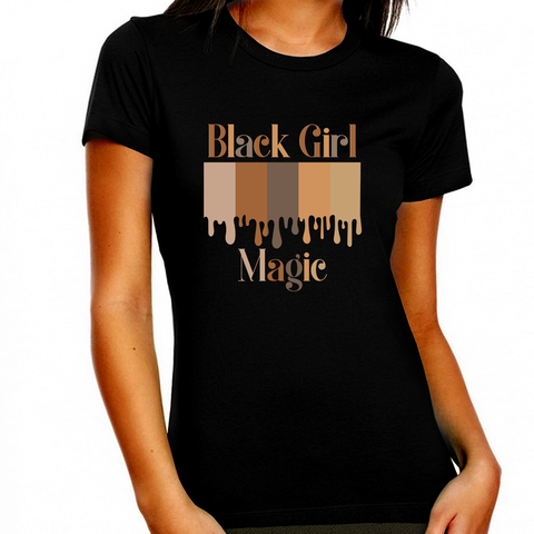 Juneteenth Tshirt Women Black Girl Magic Shirts for Women Pretty Dripping Melanin Black History Shirts