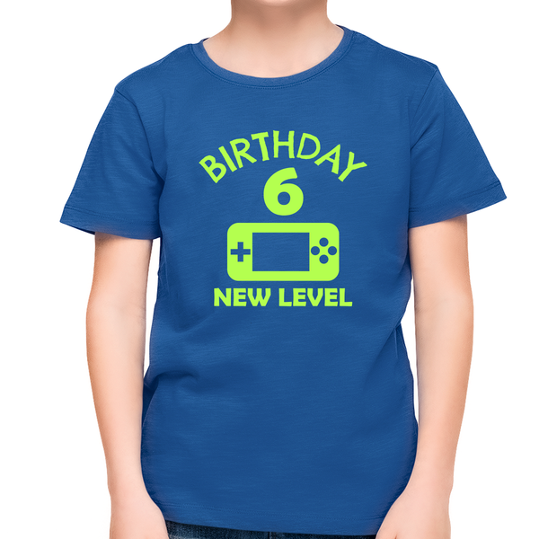 6th Birthday Boy 6 Year Old 6th Birthday Level 6 Gamer Shirts for 6th Birthday Boy Shirt