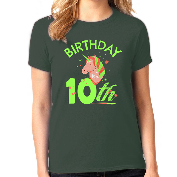 10th Birthday Girl 10 Year Old Girl 10th Birthday Unicorn Shirts for Girls Cute Birthday Girl Shirt