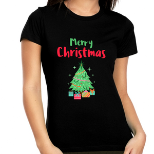 Cute Christmas Pajamas Christmas T Shirt Womens Christmas Pajamas for Women Funny Christmas T-Shirt
