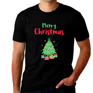 Funny Big and Tall Christmas T Shirt Mens Christmas Pajamas for