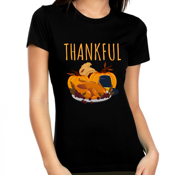 Womens Thanksgiving Shirt Pumpkin Shirt Thanksgiving Outfit Womens Fall Tops Thankful Shirts for Women