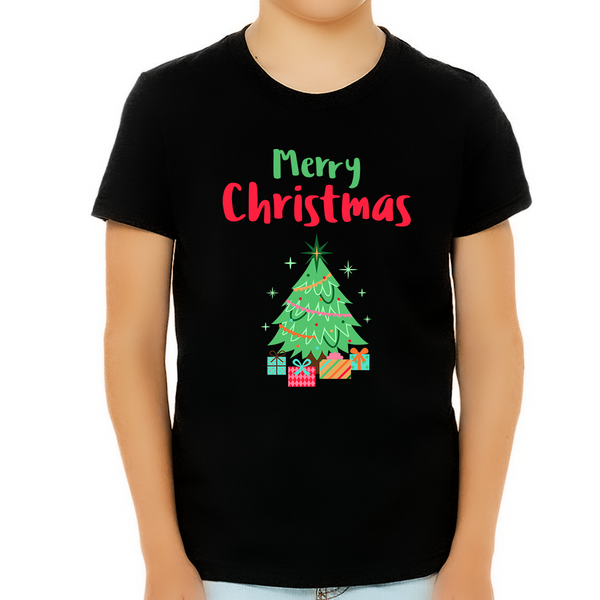 Cute Boys Christmas Shirt Christmas T Shirt Kids Christmas Shirts for Boys Funny Christmas T-Shirt