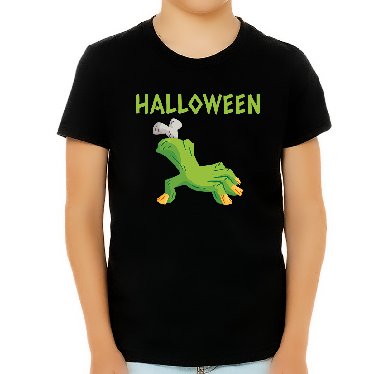 Green Hand Halloween Tshirts Boys Halloween Shirt Funny Hand Boys Halloween Shirt Kids Halloween Shirt