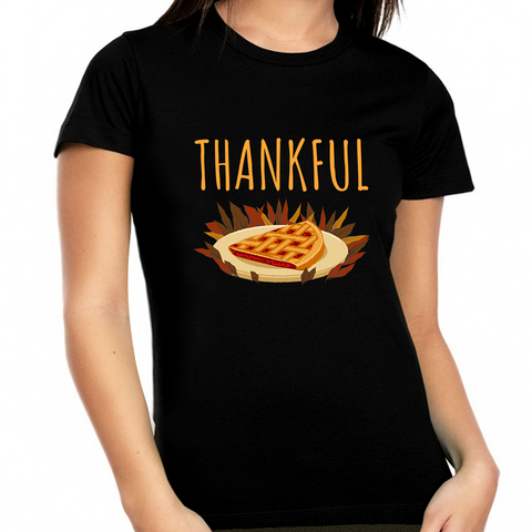 Plus Size Thanksgiving Shirts for Women 1X 2X 3X 4X 5X Funny Fall Tshirts for Women Thanksgiving Pie Shirt