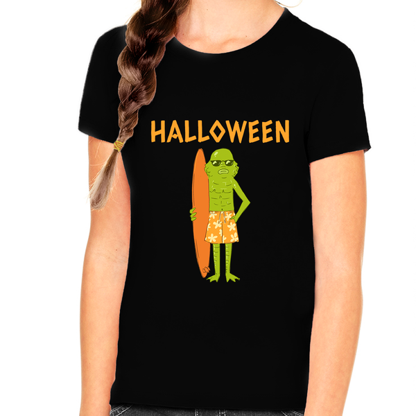 Monster Surfer Funny Halloween T Shirts for Girls Halloween Shirts for Girls Halloween Shirts for Kids