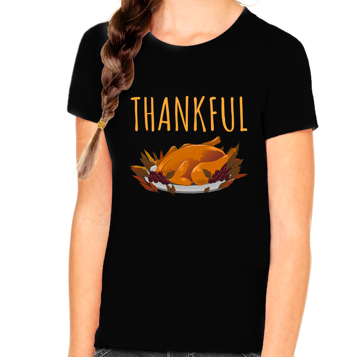 Girls Thanksgiving Shirt Cute Kids Turkey Shirt Thanksgiving Gifts Fall Shirts for Kids Thanksgiving Shirt