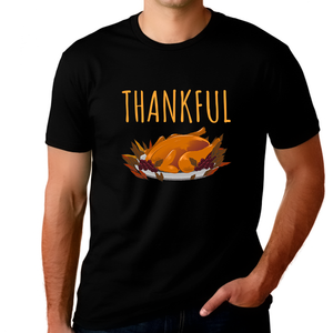 Mens Thanksgiving Shirt Turkey Shirt Fall Shirts Men XL 2XL 3XL 4XL 5XL Plus Size Thankful Shirts for Men