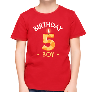 5th Birthday Candle 5th Birthday Boy Shirt 5 Year Old Boy 5th Birthday Shirts for Boys Birthday Gift