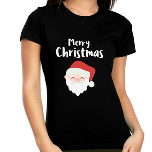 Santa Claus Christmas Shirts for Women Christmas Clothes for Women Christmas Gift Cute Christmas Tshirt