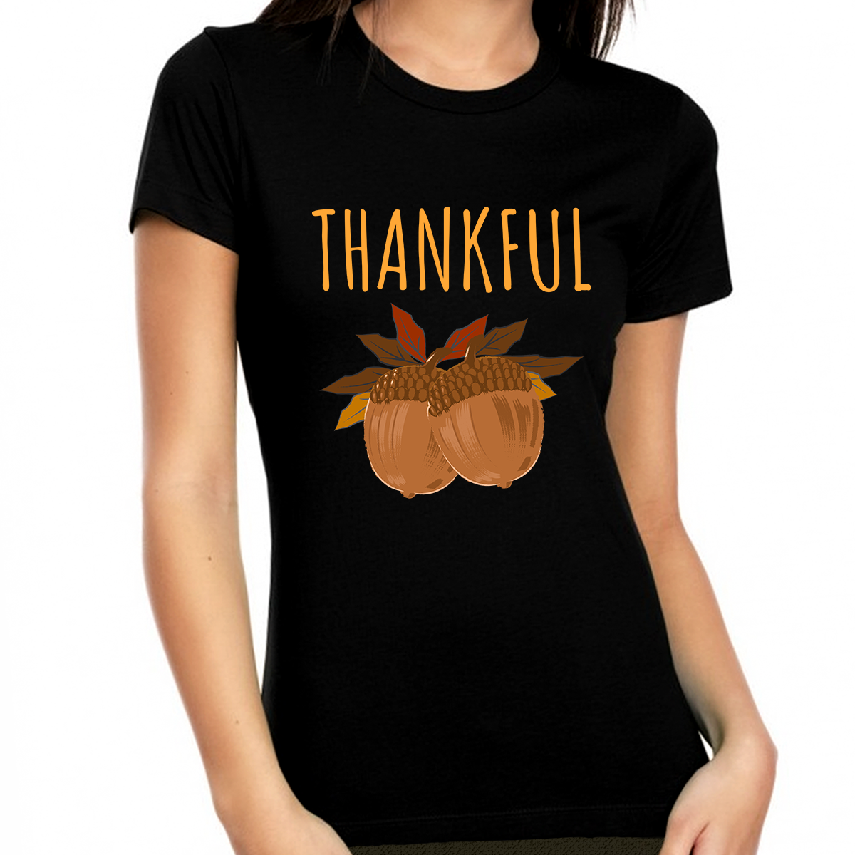 Womens Thanksgiving Shirt Fall Acorn Shirt Thankful Shirts for Women Fall Shirt Thanksgiving Shirts