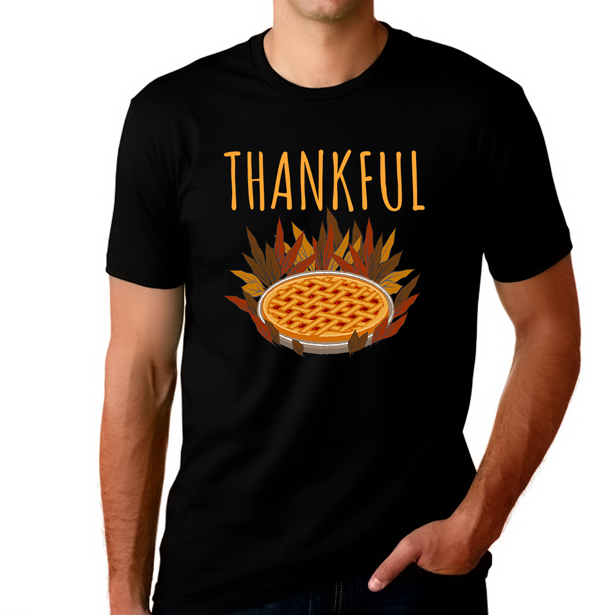 Cool Thanksgiving Pie Shirt Cool Thankful Shirts for Men Fall Tshirts for Men Funny Thanksgiving Shirt